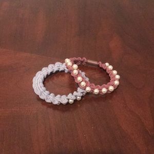 Blue and Purple Pearl Hair Ties